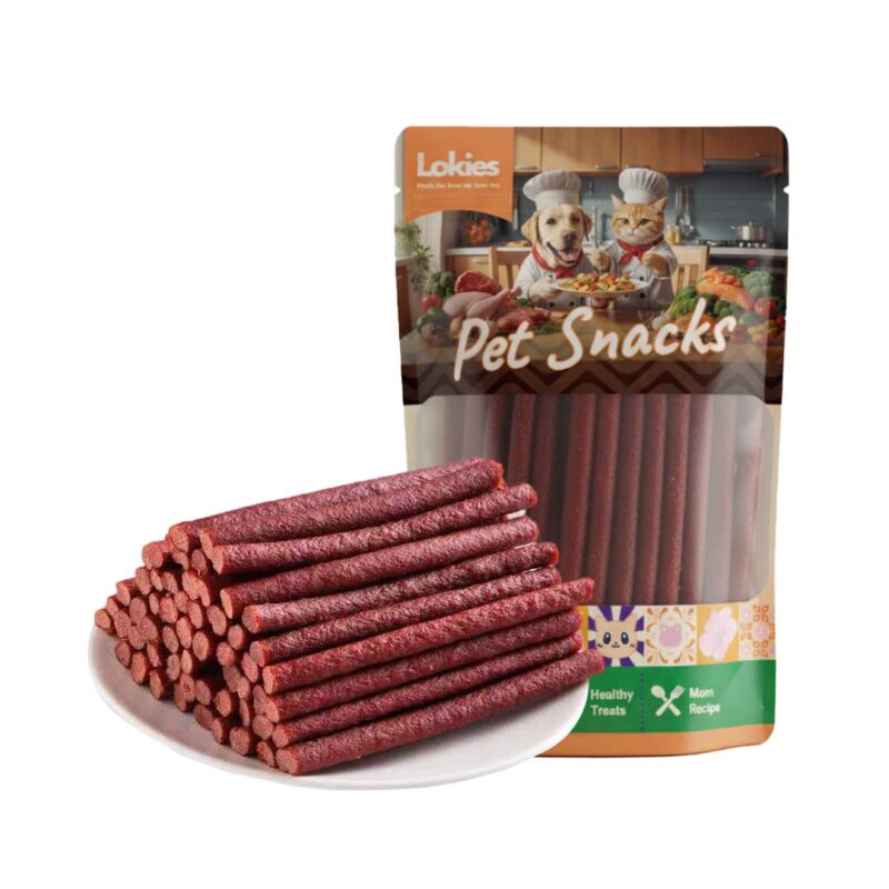 Lokies™ Pet Snacks & Treats for Dogs & Cats 80g – Beef Stick High Protein & Amino Acids for Muscle & Body Function