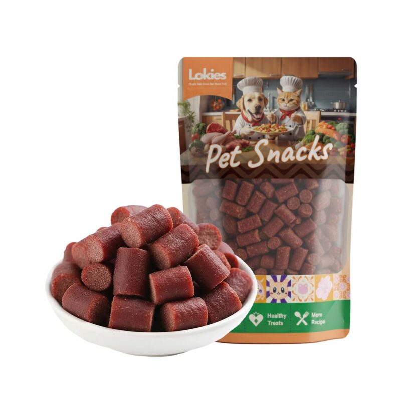 Lokies™ Pet Snacks & Treats for Dogs & Cats 80g – Beef Cubes High Protein & Amino Acids for Muscle & Body Function