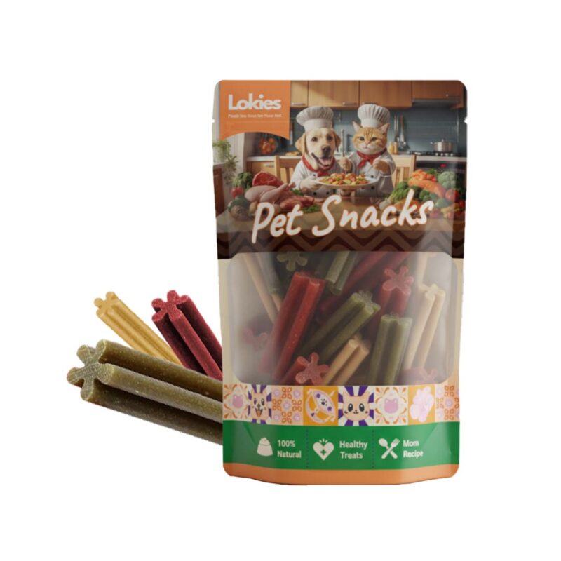 Lokies™ Pet Dental Chew 80g – Mix Flavour Molar Stick for Cats & Dogs Cleans Teeth & Reduces Bad Breathc