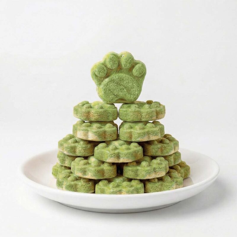 Lokies™ Pet Paw Shape Chicken Dog and Cat Treats & Snacks 4 Flavours 1 Psc Pack Dragon Fruit / Spinach / Sweet Potato / Pumpkin