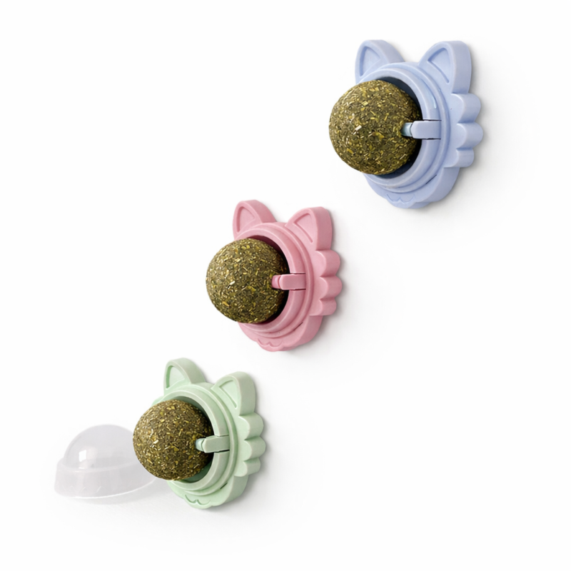 Lokies Pet Catnip Ball cat treats mint ball Grass Mint Cat Snacks Treats Fun Toys Pet Natural Snacks Mainan Makanan Kucing
